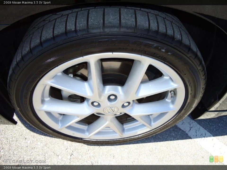 2009 Nissan Maxima 3.5 SV Sport Wheel and Tire Photo #38653926