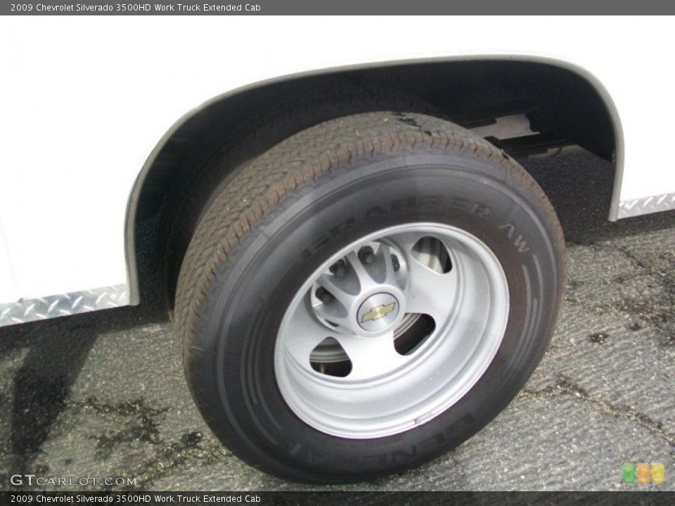 2009 Chevrolet Silverado 3500HD Work Truck Extended Cab Wheel and Tire Photo #38665090