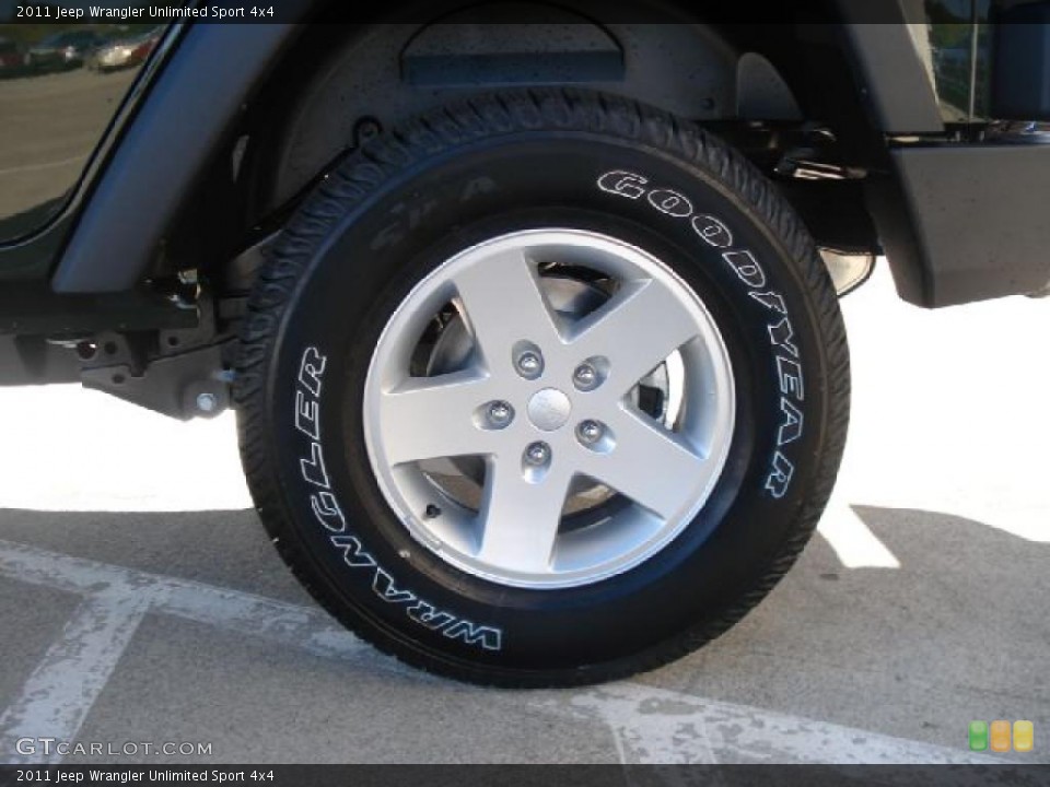 2011 Jeep Wrangler Unlimited Sport 4x4 Wheel and Tire Photo #38666590