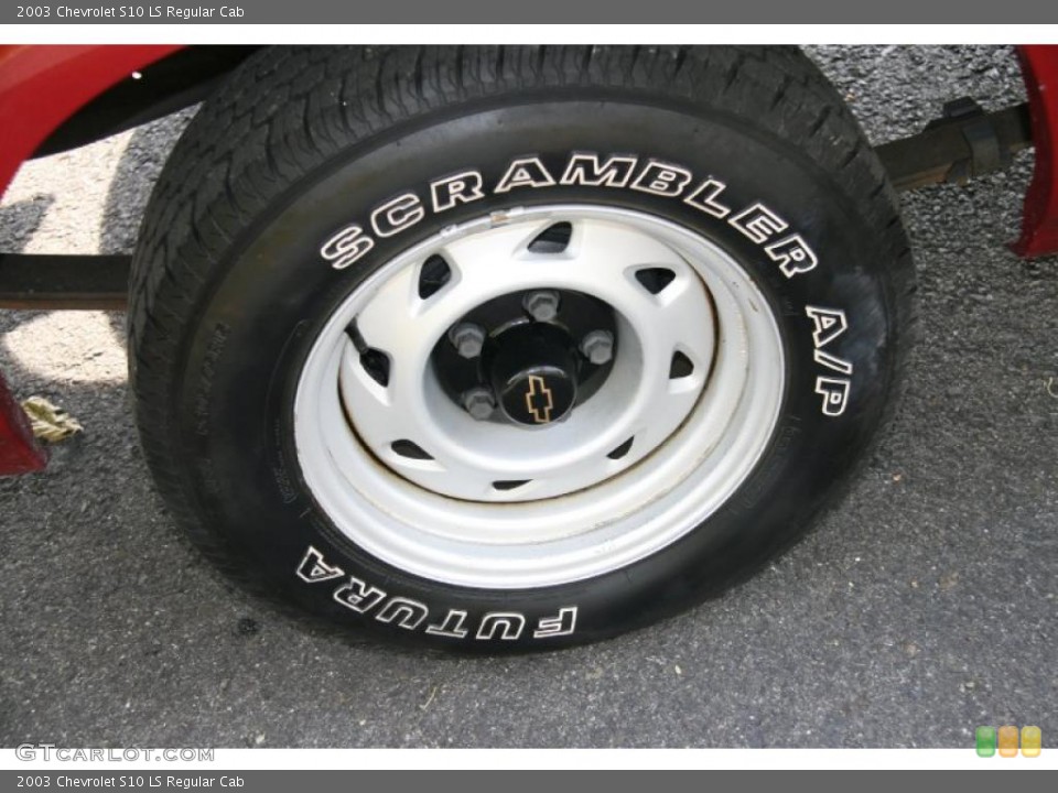 2003 Chevrolet S10 LS Regular Cab Wheel and Tire Photo #38698563