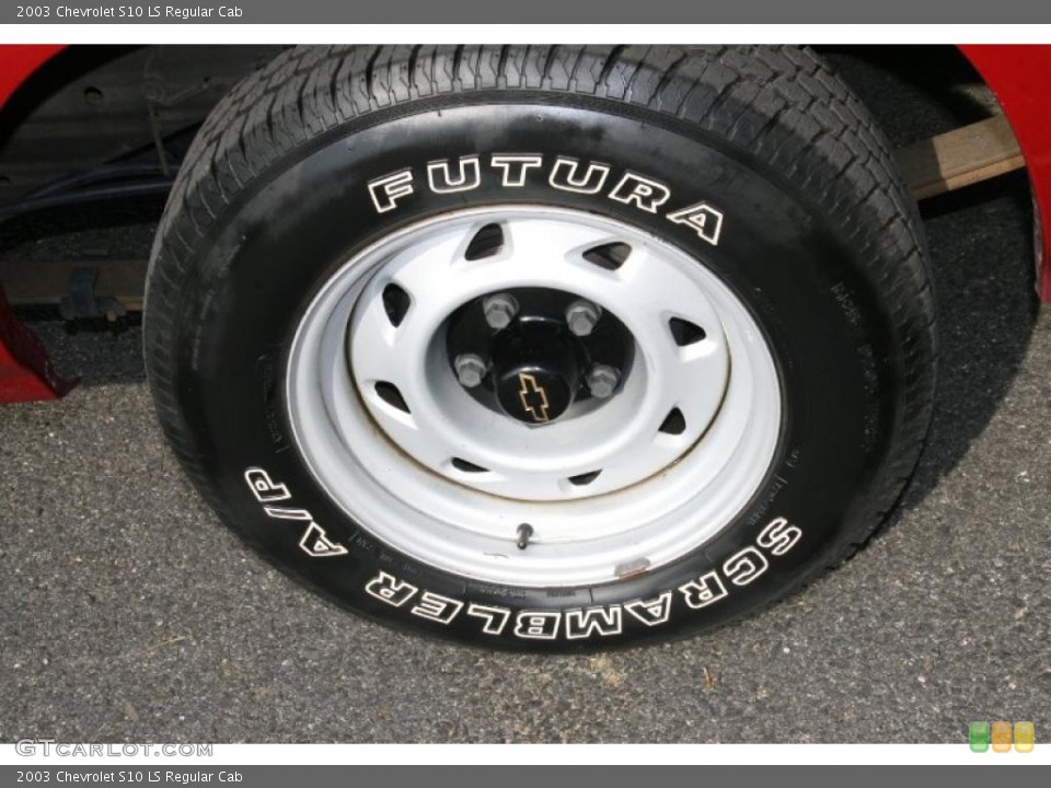 2003 Chevrolet S10 LS Regular Cab Wheel and Tire Photo #38698583