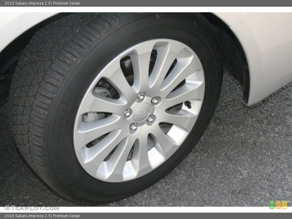 2010 Subaru Impreza 2.5i Premium Sedan Wheel and Tire Photo #38701247