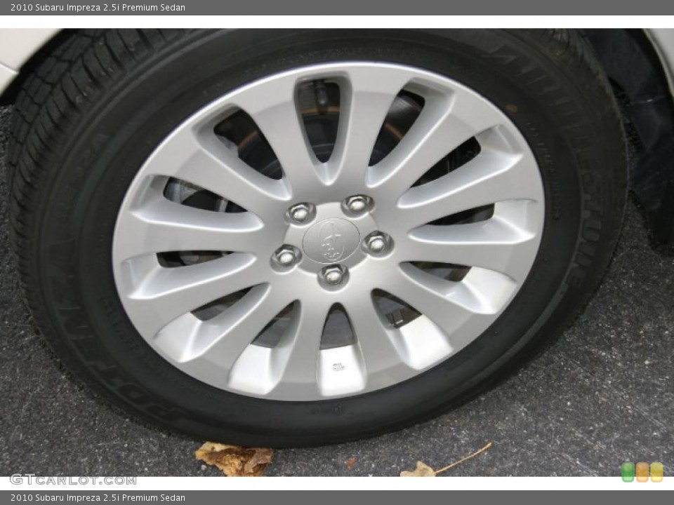 2010 Subaru Impreza 2.5i Premium Sedan Wheel and Tire Photo #38701263