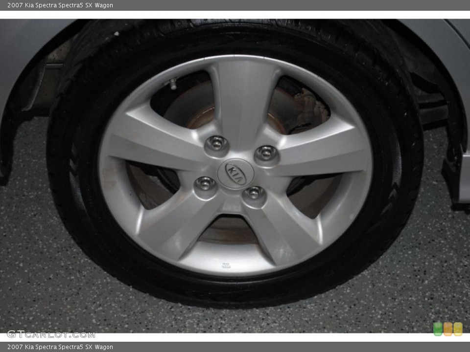 2007 Kia Spectra Spectra5 SX Wagon Wheel and Tire Photo #38703651