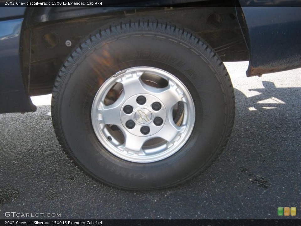 2002 Chevrolet Silverado 1500 LS Extended Cab 4x4 Wheel and Tire Photo #38736953