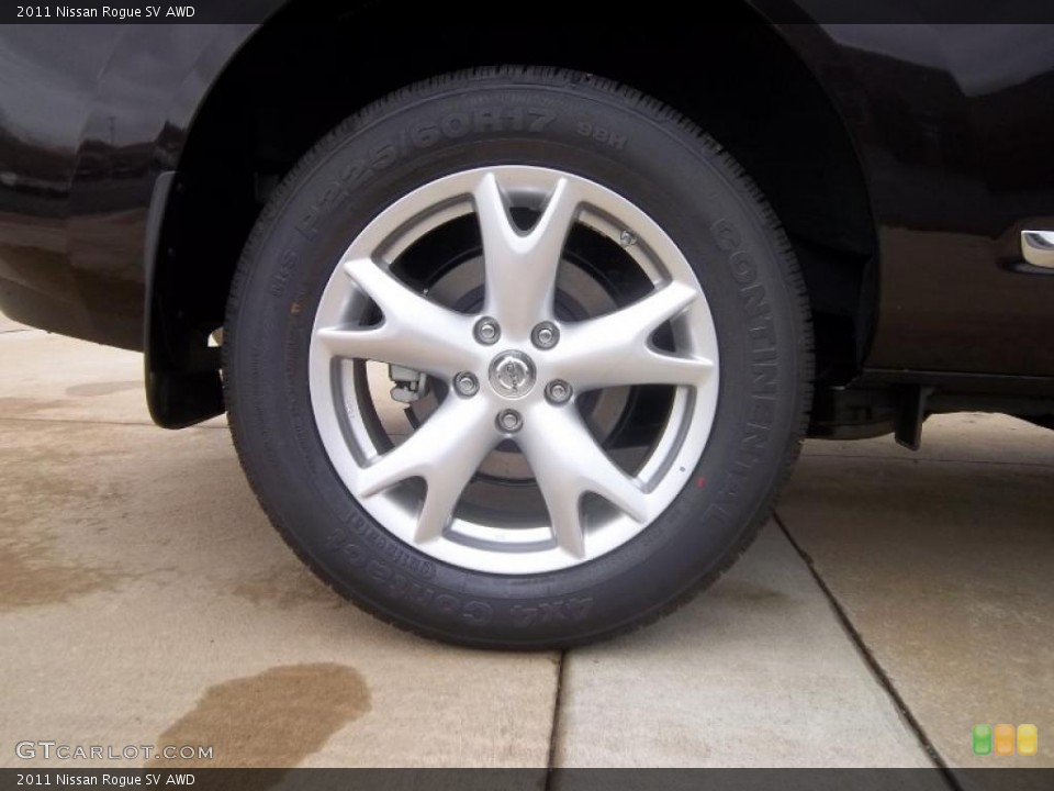 2011 Nissan Rogue SV AWD Wheel and Tire Photo #38766391