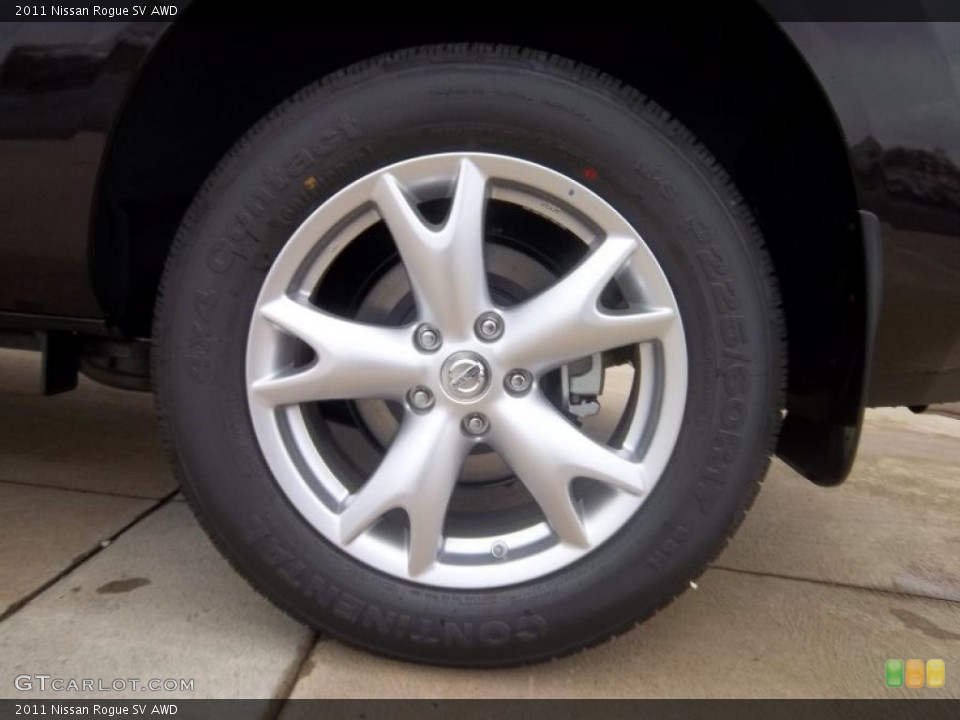 2011 Nissan Rogue SV AWD Wheel and Tire Photo #38766427