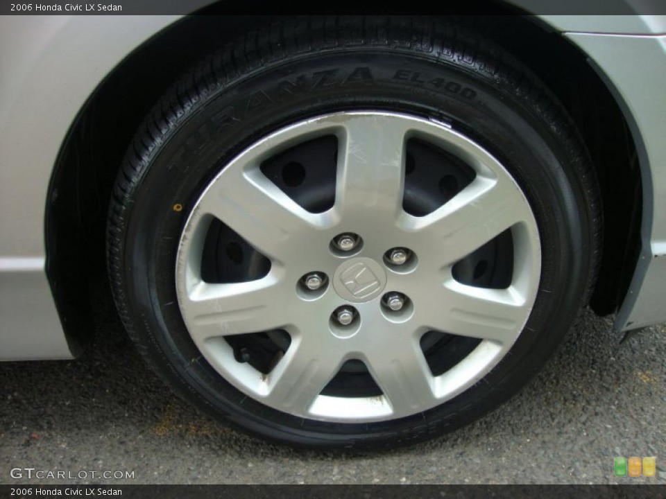 2006 Honda Civic LX Sedan Wheel and Tire Photo #38786750