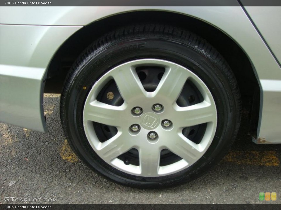 2006 Honda Civic LX Sedan Wheel and Tire Photo #38786766