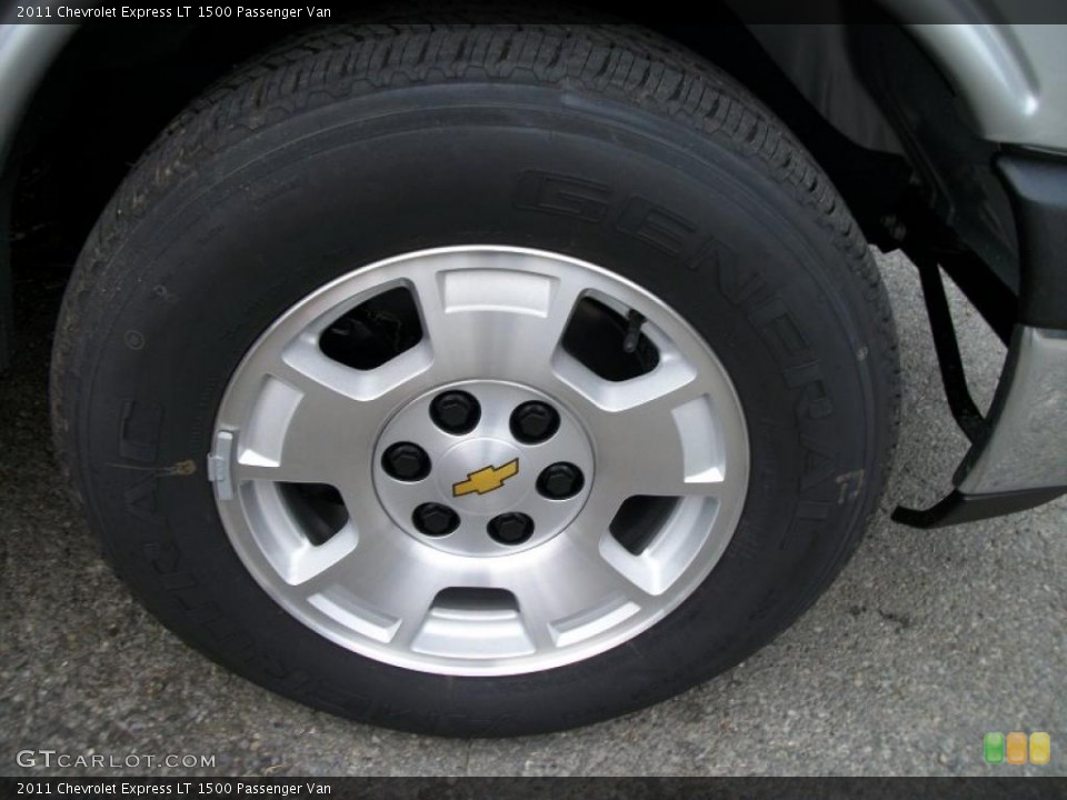 2011 Chevrolet Express LT 1500 Passenger Van Wheel and Tire Photo #38851932