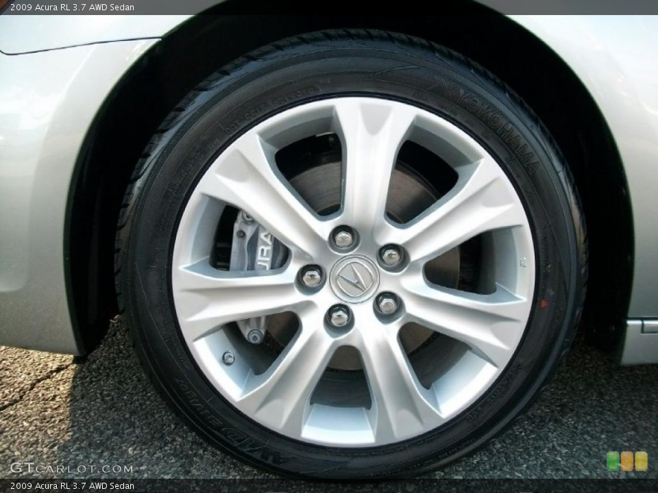 2009 Acura RL 3.7 AWD Sedan Wheel and Tire Photo #38863160