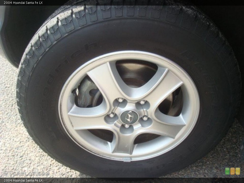 2004 Hyundai Santa Fe LX Wheel and Tire Photo #38864844