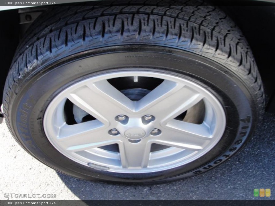 2008 Jeep Compass Sport 4x4 Wheel and Tire Photo #38886425