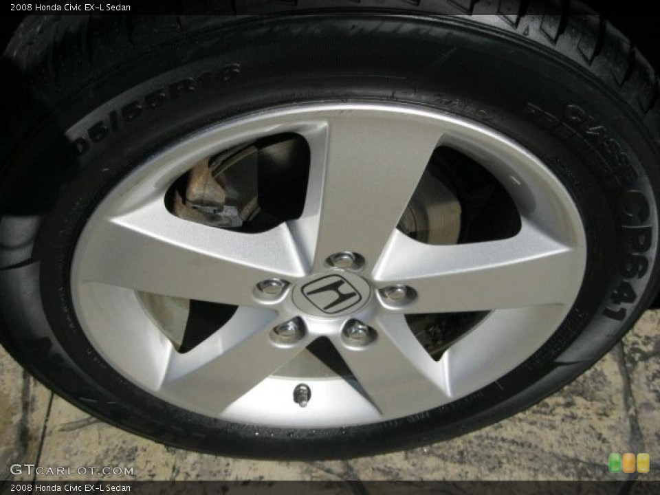 2008 Honda Civic EX-L Sedan Wheel and Tire Photo #38909674