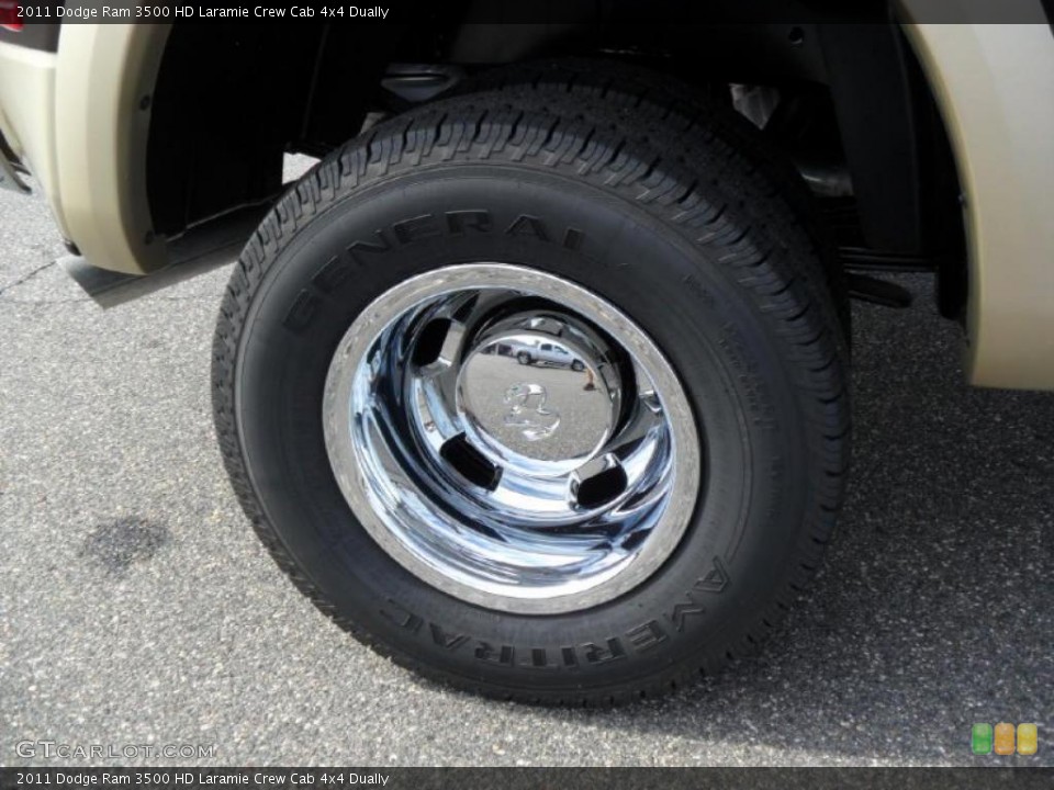 2011 Dodge Ram 3500 HD Laramie Crew Cab 4x4 Dually Wheel and Tire Photo #38941442