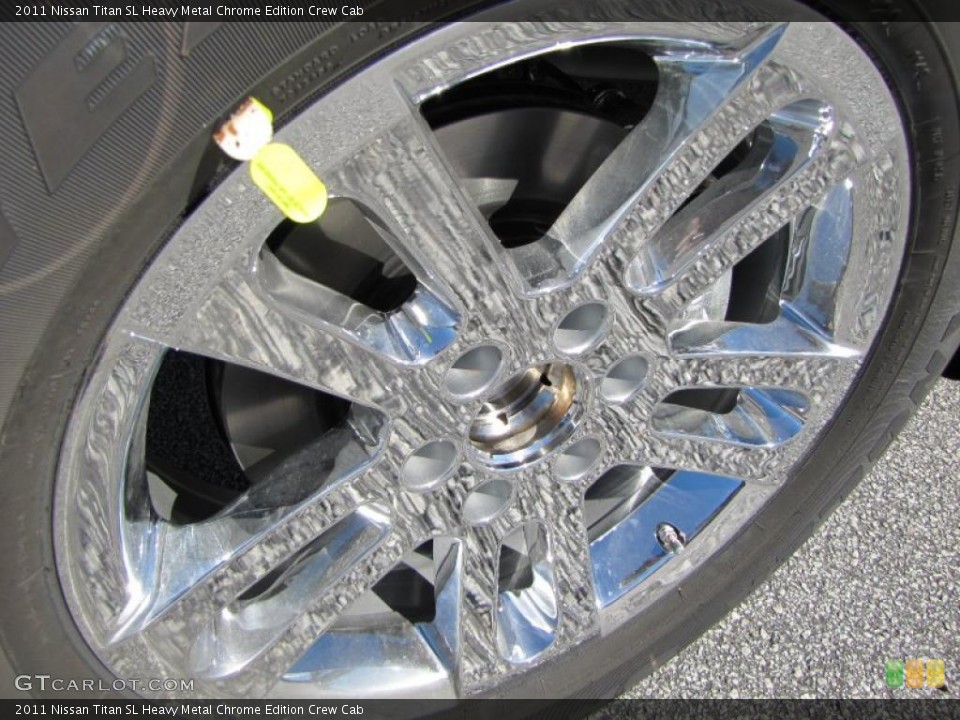 2011 Nissan Titan SL Heavy Metal Chrome Edition Crew Cab Wheel and Tire Photo #38944038