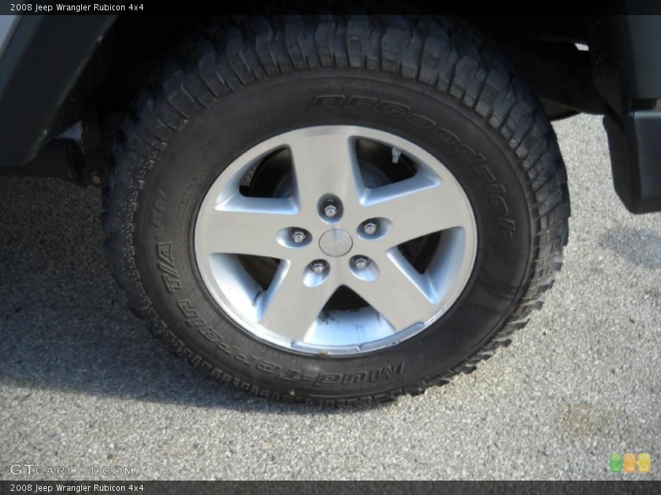 2008 Jeep Wrangler Rubicon 4x4 Wheel and Tire Photo #38947298