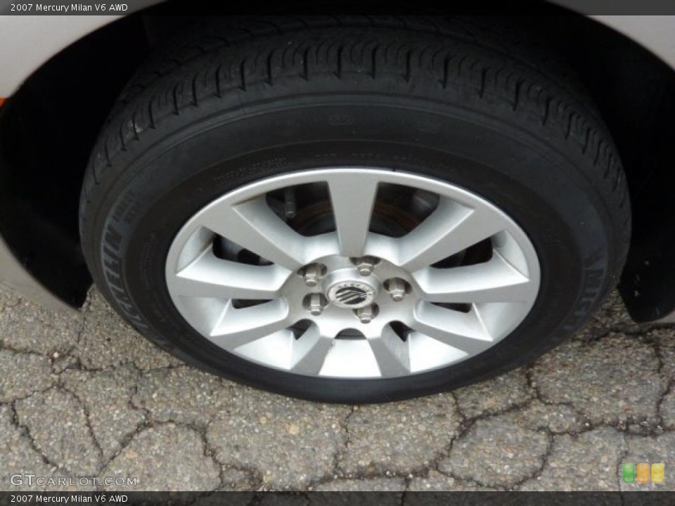2007 Mercury Milan V6 AWD Wheel and Tire Photo #38961094