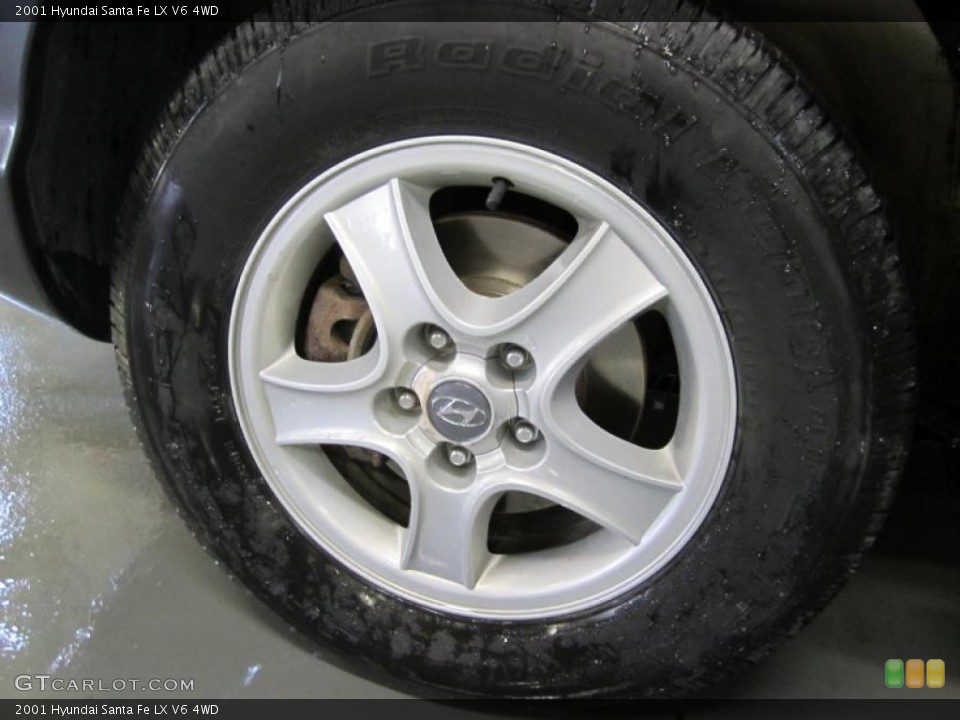 2001 Hyundai Santa Fe LX V6 4WD Wheel and Tire Photo #38963574