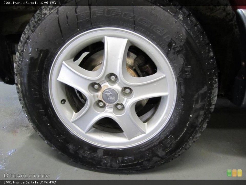 2001 Hyundai Santa Fe LX V6 4WD Wheel and Tire Photo #38963714