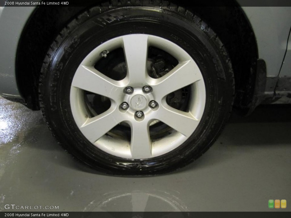 2008 Hyundai Santa Fe Limited 4WD Wheel and Tire Photo #38964114
