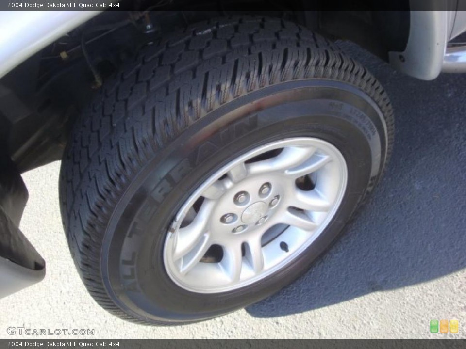 2004 Dodge Dakota SLT Quad Cab 4x4 Wheel and Tire Photo #38984193