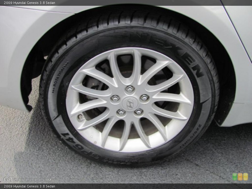 2009 Hyundai Genesis 3.8 Sedan Wheel and Tire Photo #38994494