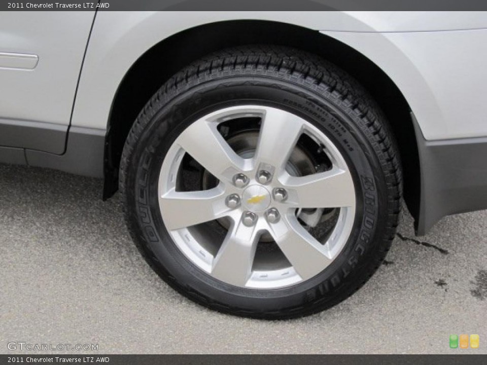 2011 Chevrolet Traverse LTZ AWD Wheel and Tire Photo #39001286