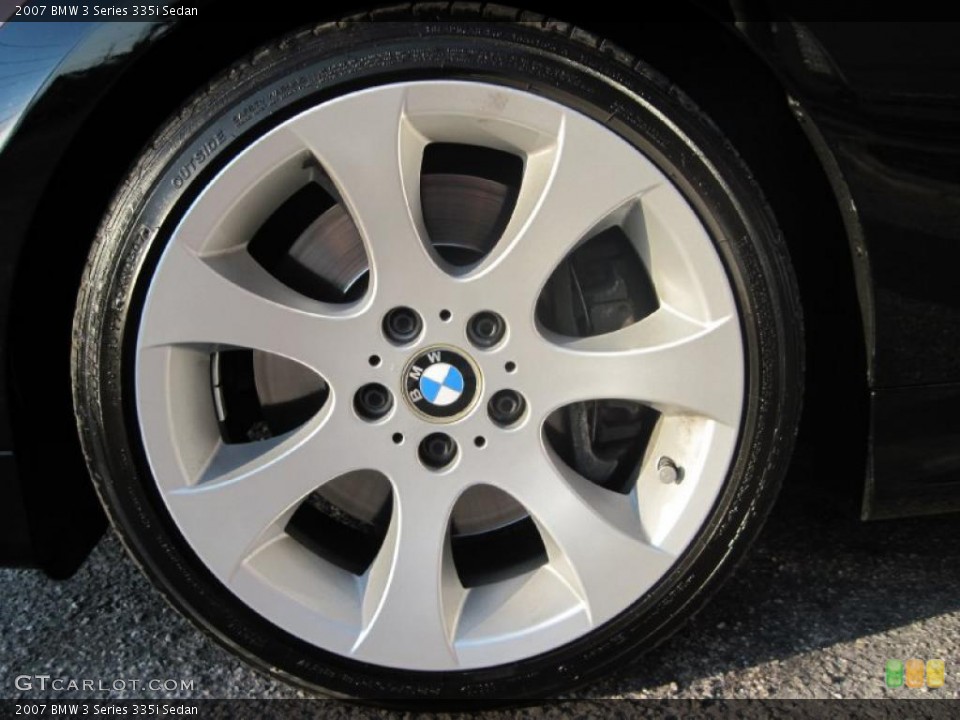 2007 BMW 3 Series 335i Sedan Wheel and Tire Photo #39033789