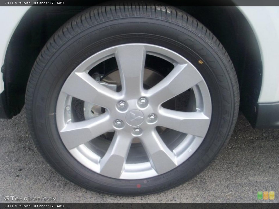 2011 Mitsubishi Outlander GT AWD Wheel and Tire Photo #39047088