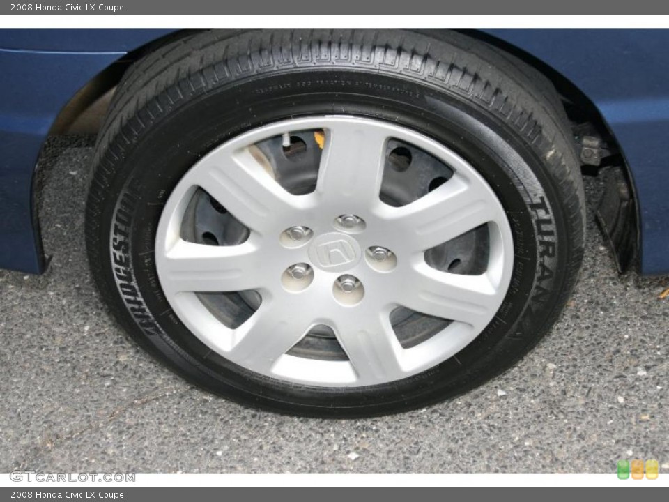 2008 Honda Civic LX Coupe Wheel and Tire Photo #39058912