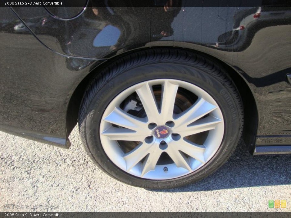 2008 Saab 9-3 Aero Convertible Wheel and Tire Photo #39070295