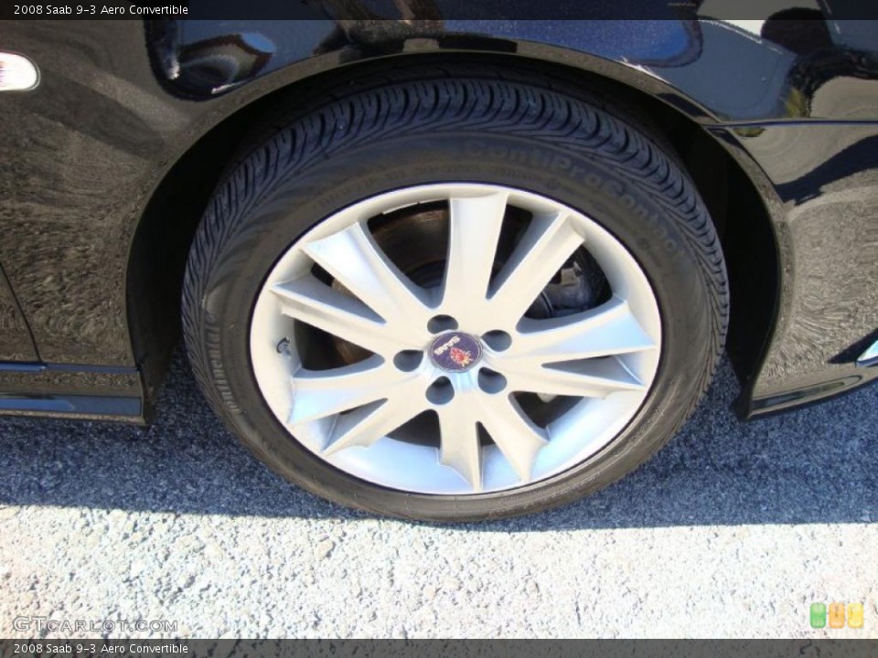 2008 Saab 9-3 Aero Convertible Wheel and Tire Photo #39070311