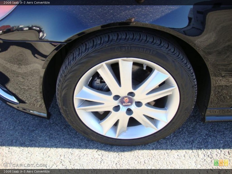 2008 Saab 9-3 Aero Convertible Wheel and Tire Photo #39070406