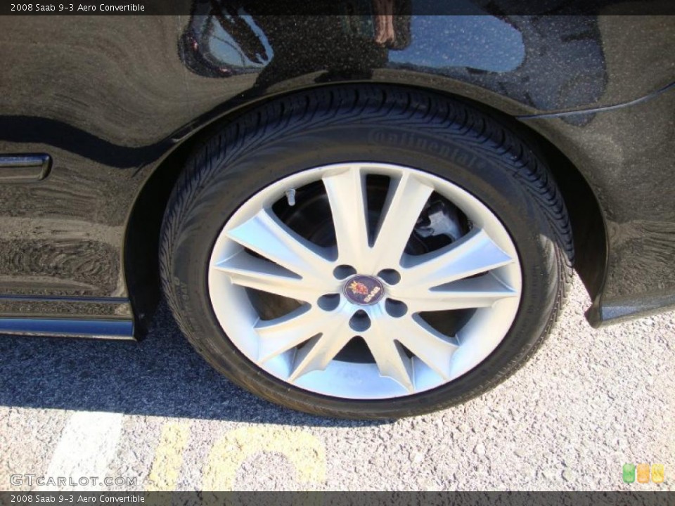 2008 Saab 9-3 Aero Convertible Wheel and Tire Photo #39070423