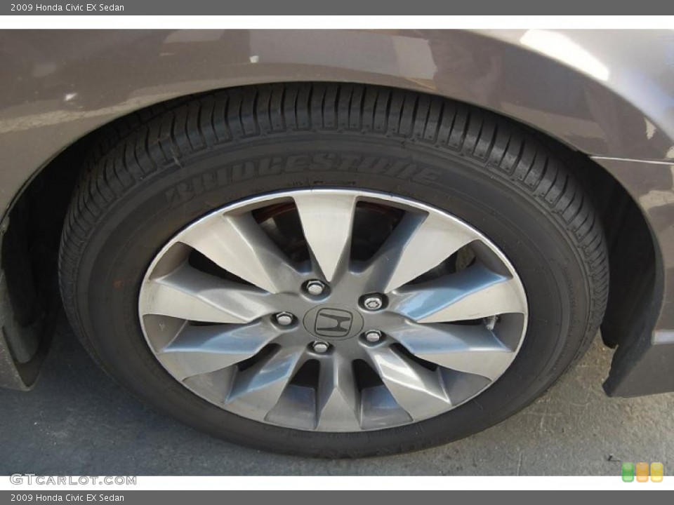 2009 Honda Civic EX Sedan Wheel and Tire Photo #39113485