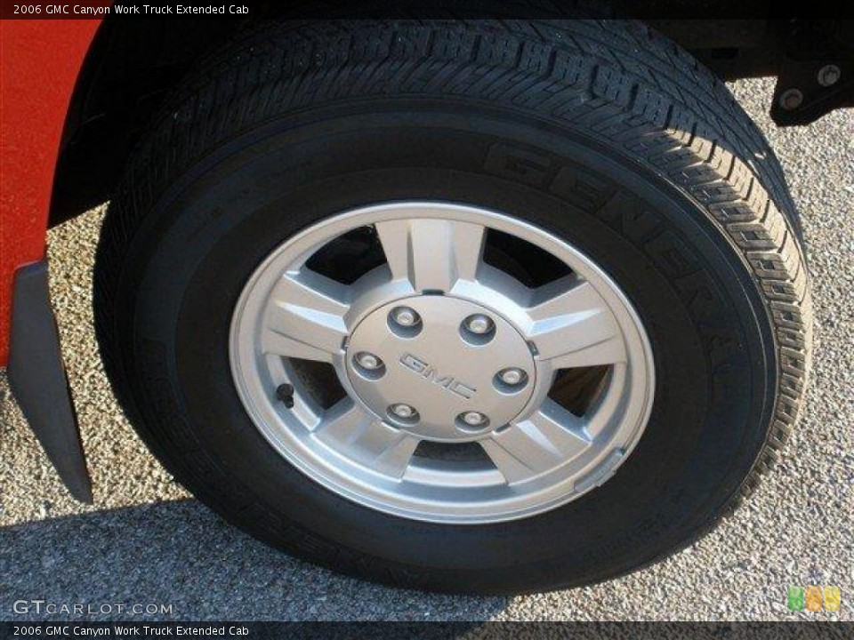 2006 GMC Canyon Work Truck Extended Cab Wheel and Tire Photo #39114240