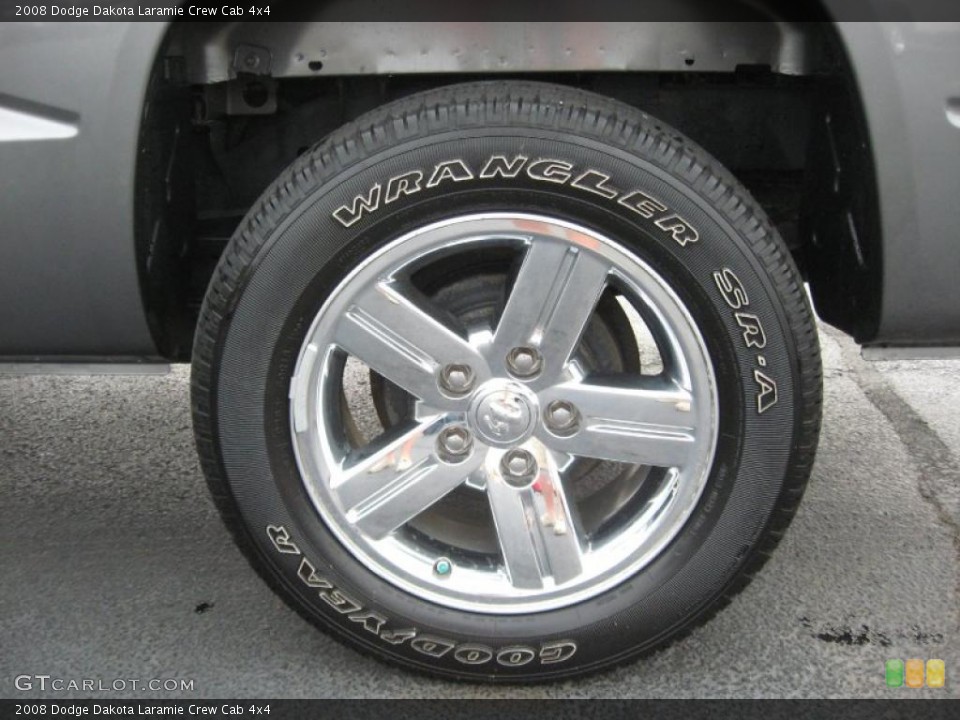 2008 Dodge Dakota Laramie Crew Cab 4x4 Wheel and Tire Photo #39122182