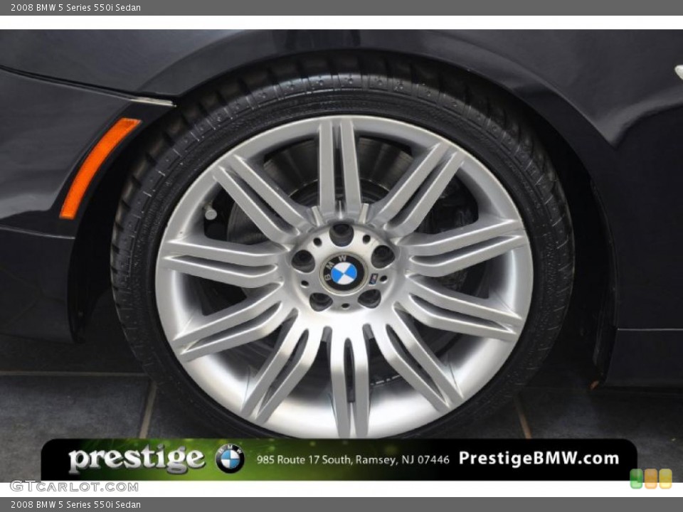 2008 BMW 5 Series 550i Sedan Wheel and Tire Photo #39130627