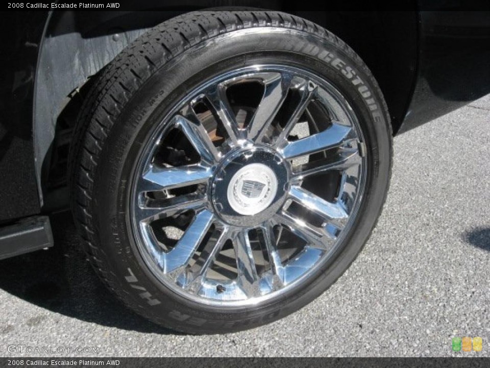 2008 Cadillac Escalade Platinum AWD Wheel and Tire Photo #39171570
