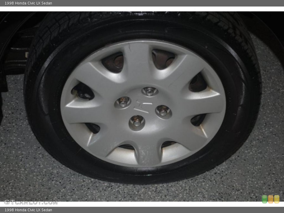 1998 Honda Civic LX Sedan Wheel and Tire Photo #39201855