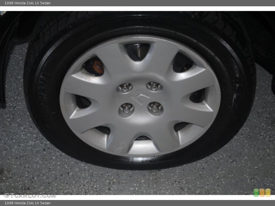 1998 Honda Civic LX Sedan Wheel and Tire Photo #39201871
