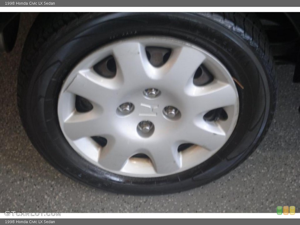 1998 Honda Civic LX Sedan Wheel and Tire Photo #39201903