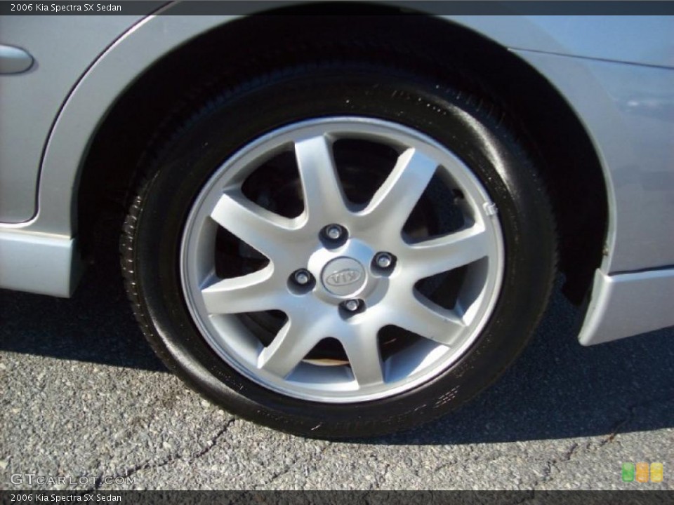 2006 Kia Spectra SX Sedan Wheel and Tire Photo #39214554