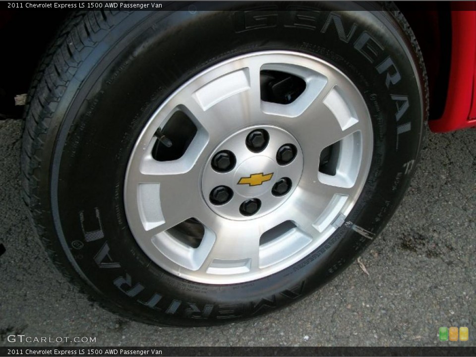 2011 Chevrolet Express LS 1500 AWD Passenger Van Wheel and Tire Photo #39224162