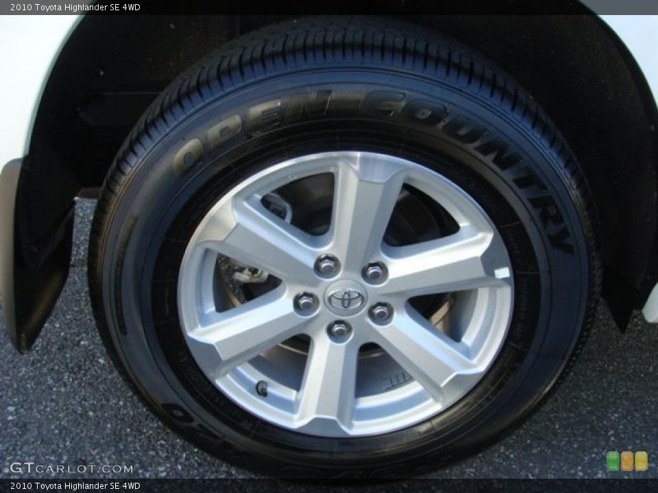 2010 Toyota Highlander SE 4WD Wheel and Tire Photo #39243250