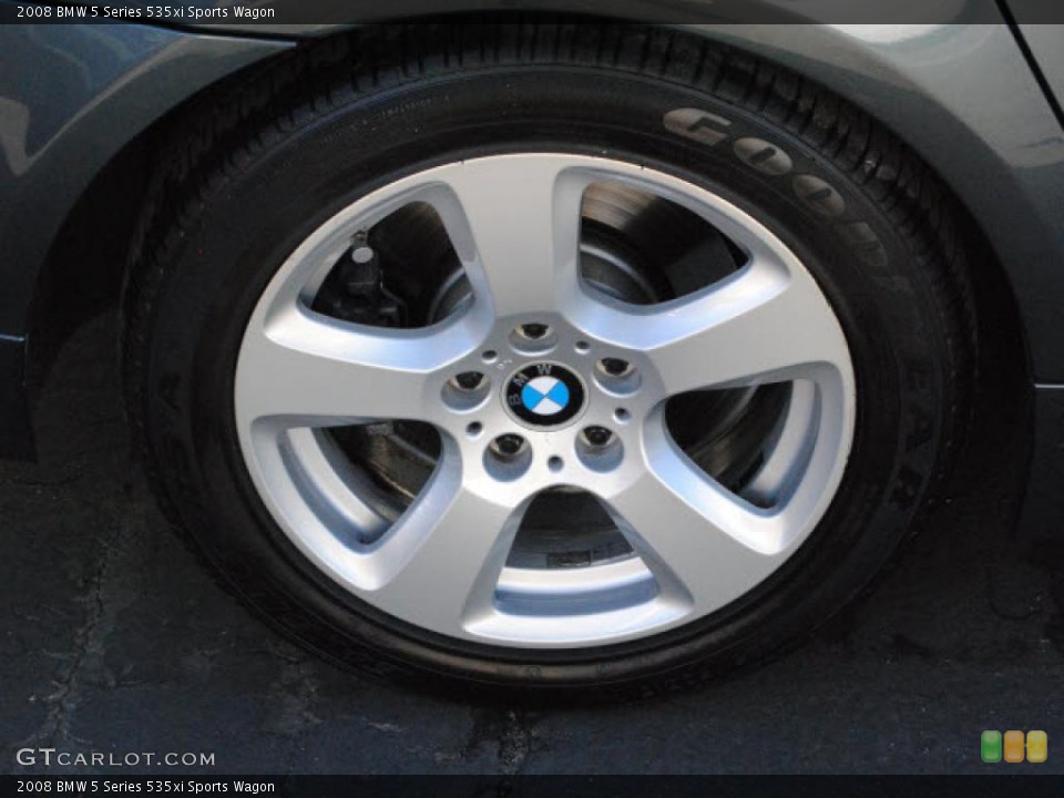 2008 BMW 5 Series 535xi Sports Wagon Wheel and Tire Photo #39244842