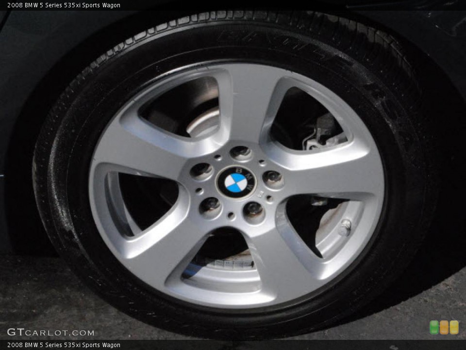 2008 BMW 5 Series 535xi Sports Wagon Wheel and Tire Photo #39244902