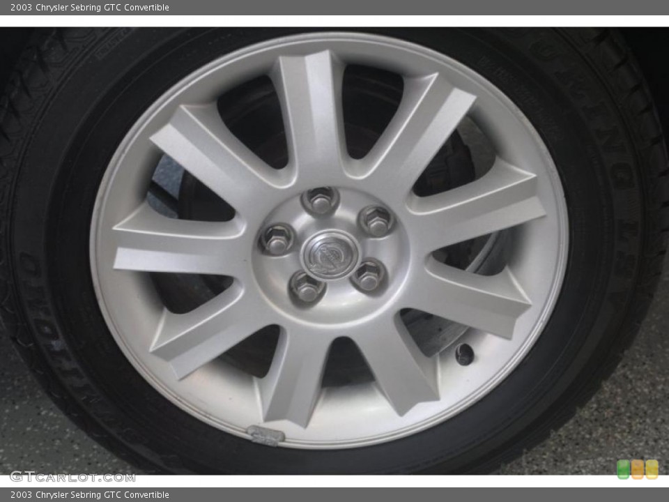2003 Chrysler Sebring GTC Convertible Wheel and Tire Photo #39289483