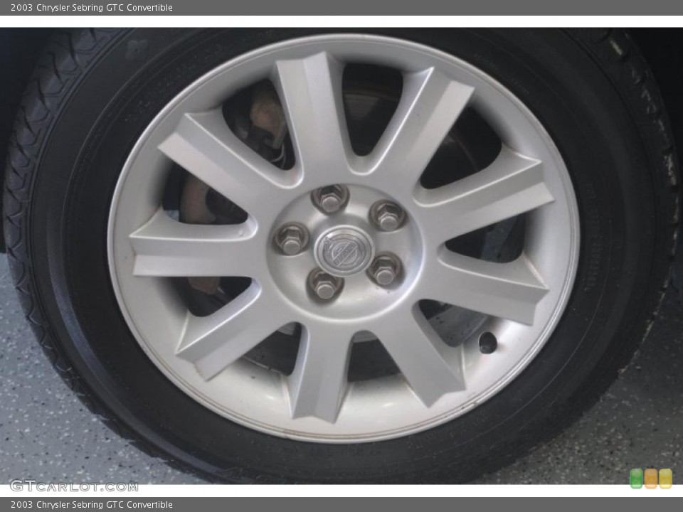 2003 Chrysler Sebring GTC Convertible Wheel and Tire Photo #39289499